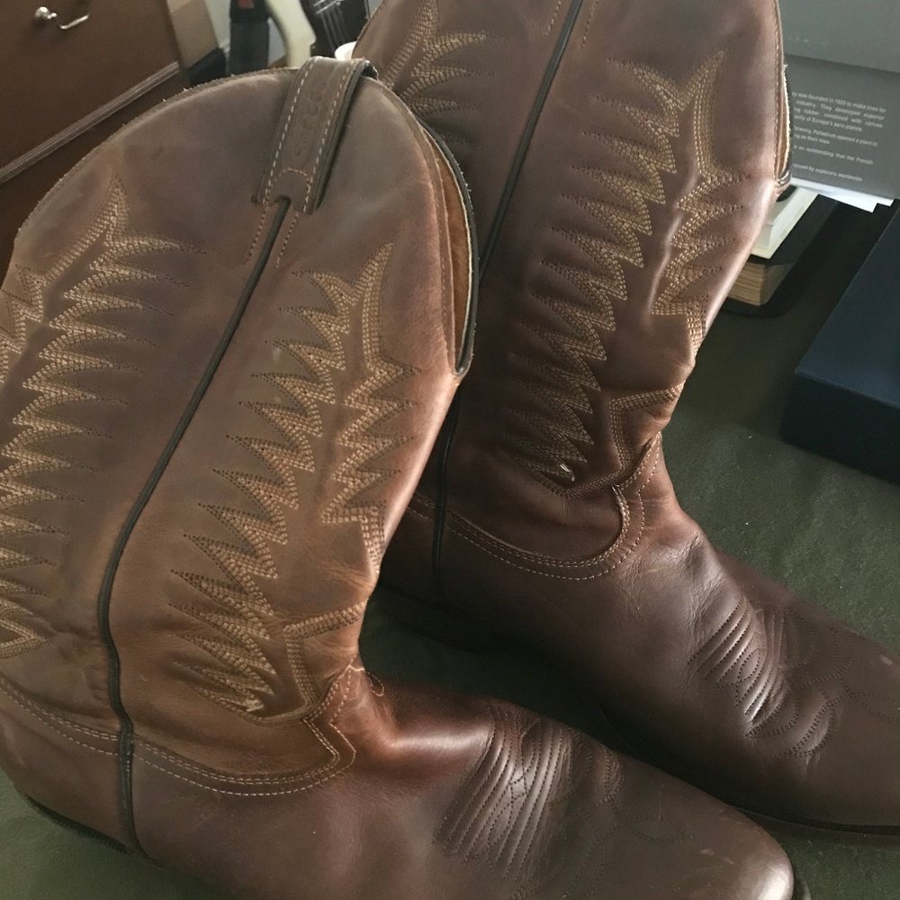 Men Boulet 1828 Cowboy Boots Size 10.5 E